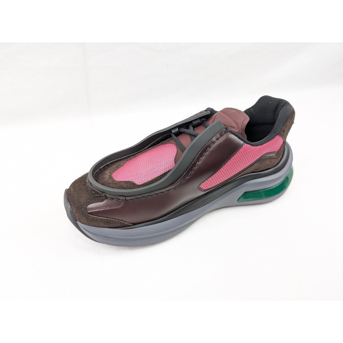 Prada o1rshd1 Brushed Leather Sneakers Bike Fabric Suede Size US 10 / EU 43 - 8 Thumbnail