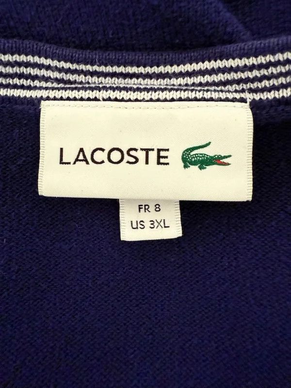 Lacoste Maglione Lacoste Uomo Blu Cotone V-Neck Taglia 3XL Size US XXL / EU 58 / 5 - 8 Thumbnail