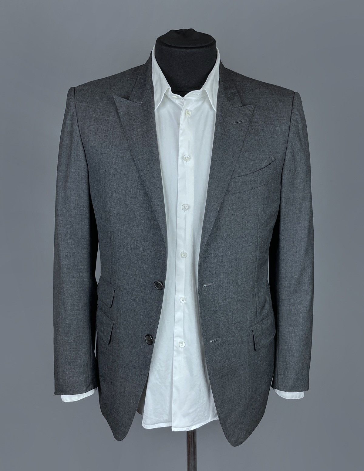 Tom Ford TOM FORD Base F 100% Wool Solid Suit Jacket Pants Size 48R Size 48R - 6 Thumbnail
