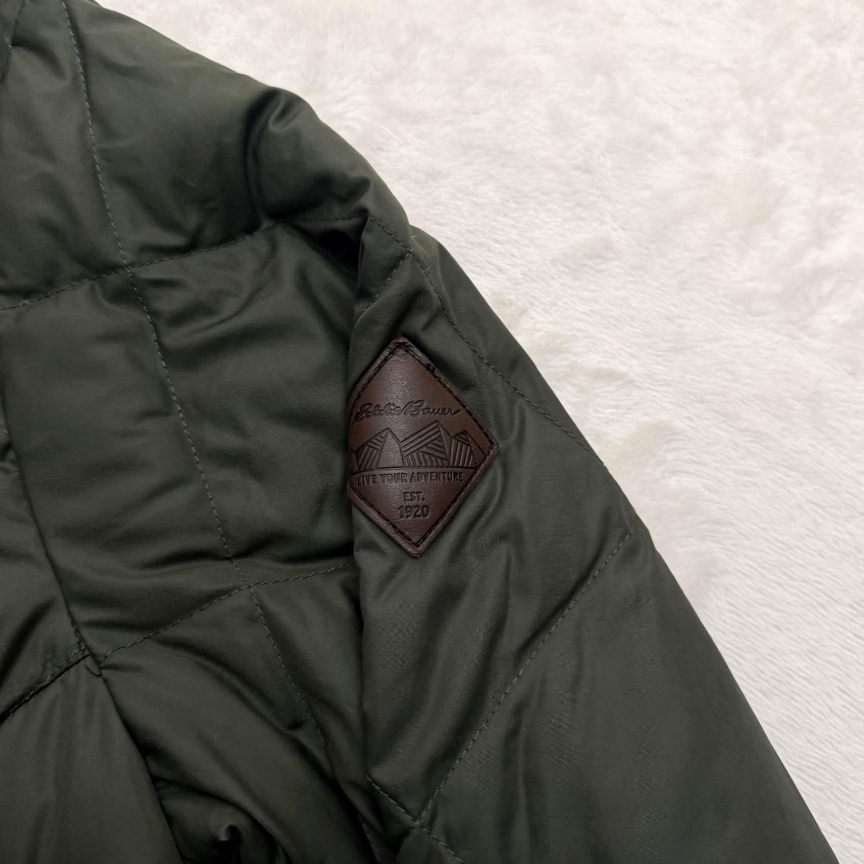 Eddie Bauer Eddie Bauer Quilted Jacket Coat Womens Small Down Fill Bomber Full Zip Mid-Length Long Sleeve Green Size S / US 4 / IT 40 - 4 Thumbnail