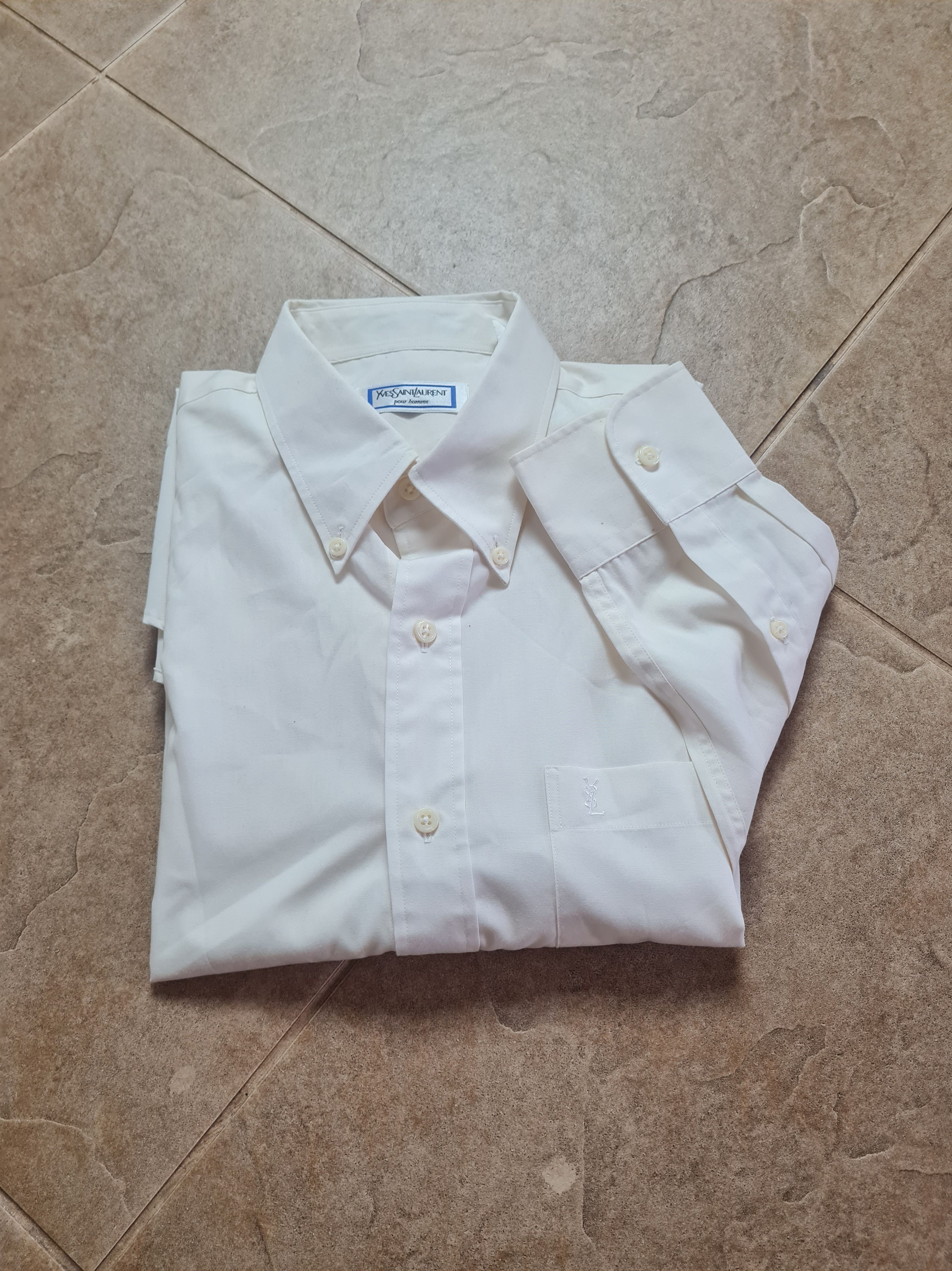 Yves Saint Laurent Vintage YSL Shirt Cotton Yves Saint Laurent Shirtsleeve 90s Size US M / EU 48-50 / 2 - 6 Thumbnail