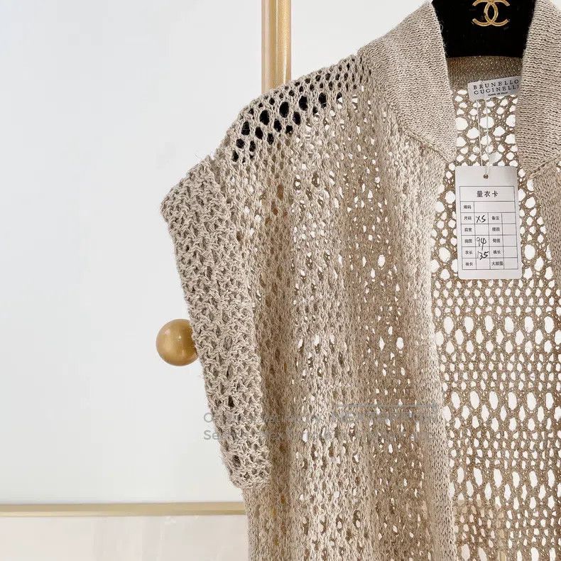 Brunello Cucinelli Brunello Cucinelli Hollow-out woven long coat Size XS / US 0-2 / IT 36-38 - 3 Thumbnail