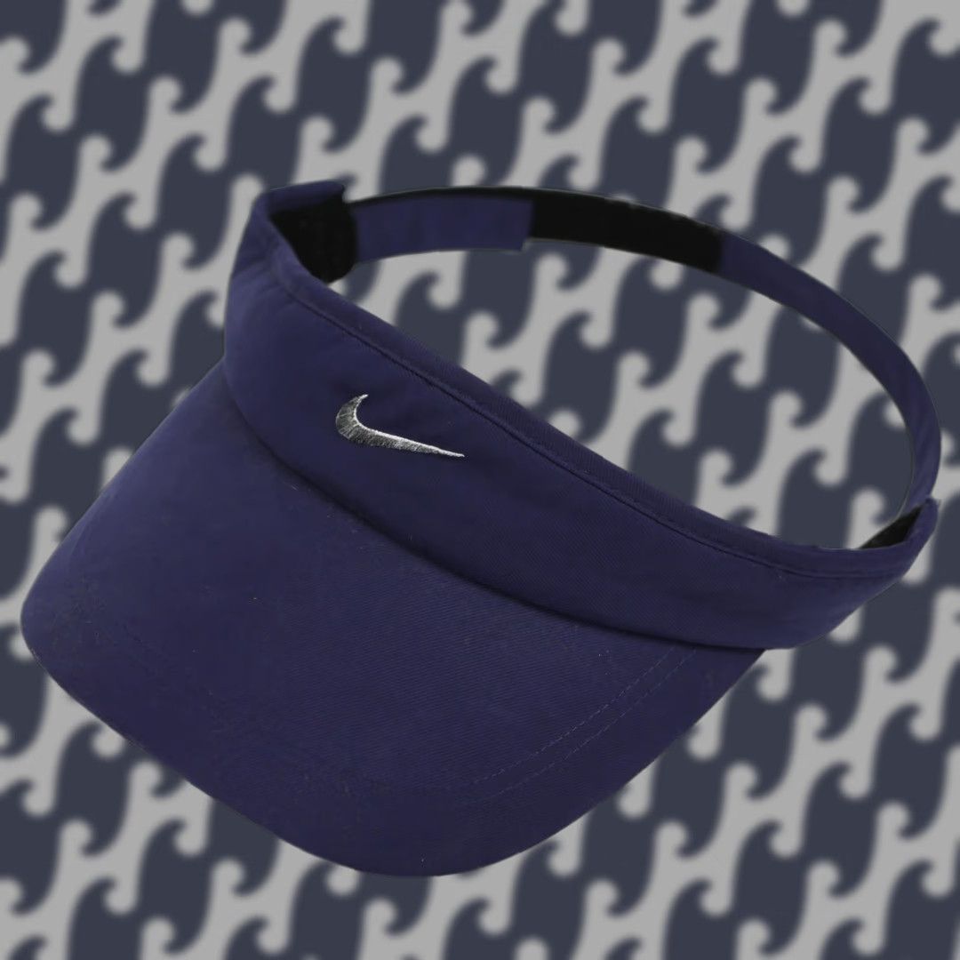 Nike Nike Hat Cap Visor Strap Back Purple Mens Swoosh Embroidered Adjustable One Size Casual Sports Sun Visor Size ONE SIZE - 1 Thumbnail