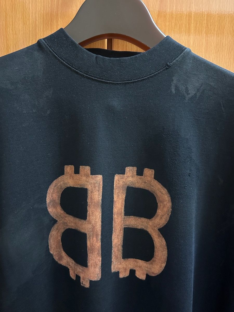 Balenciaga Balenciaga 23FW Crypto T-shirt in Black Faded Size US XL / EU 56 / 4 - 3 Thumbnail