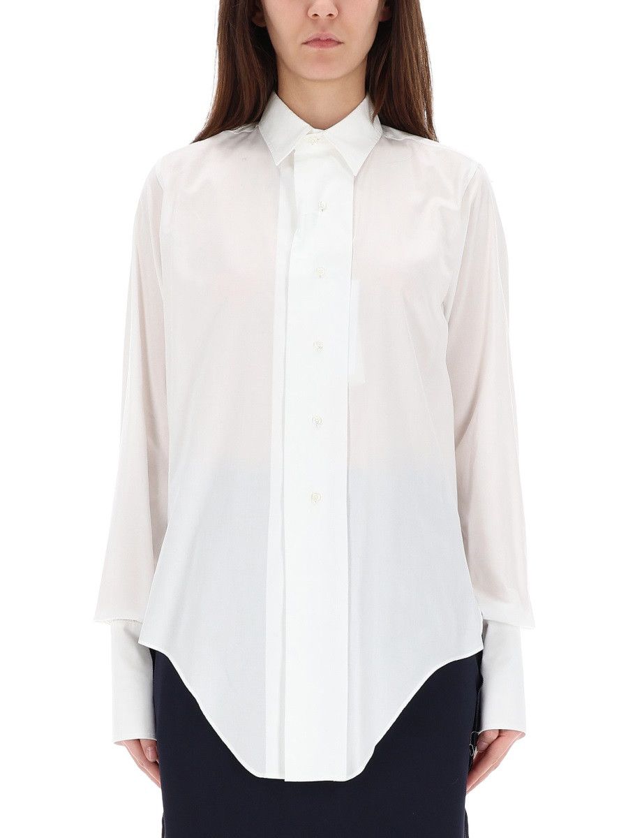 Maison Margiela MAISON MARGIELA COTTON SHIRT - WHITE (IT 40) Size S / US 4 / IT 40 - 1 Thumbnail