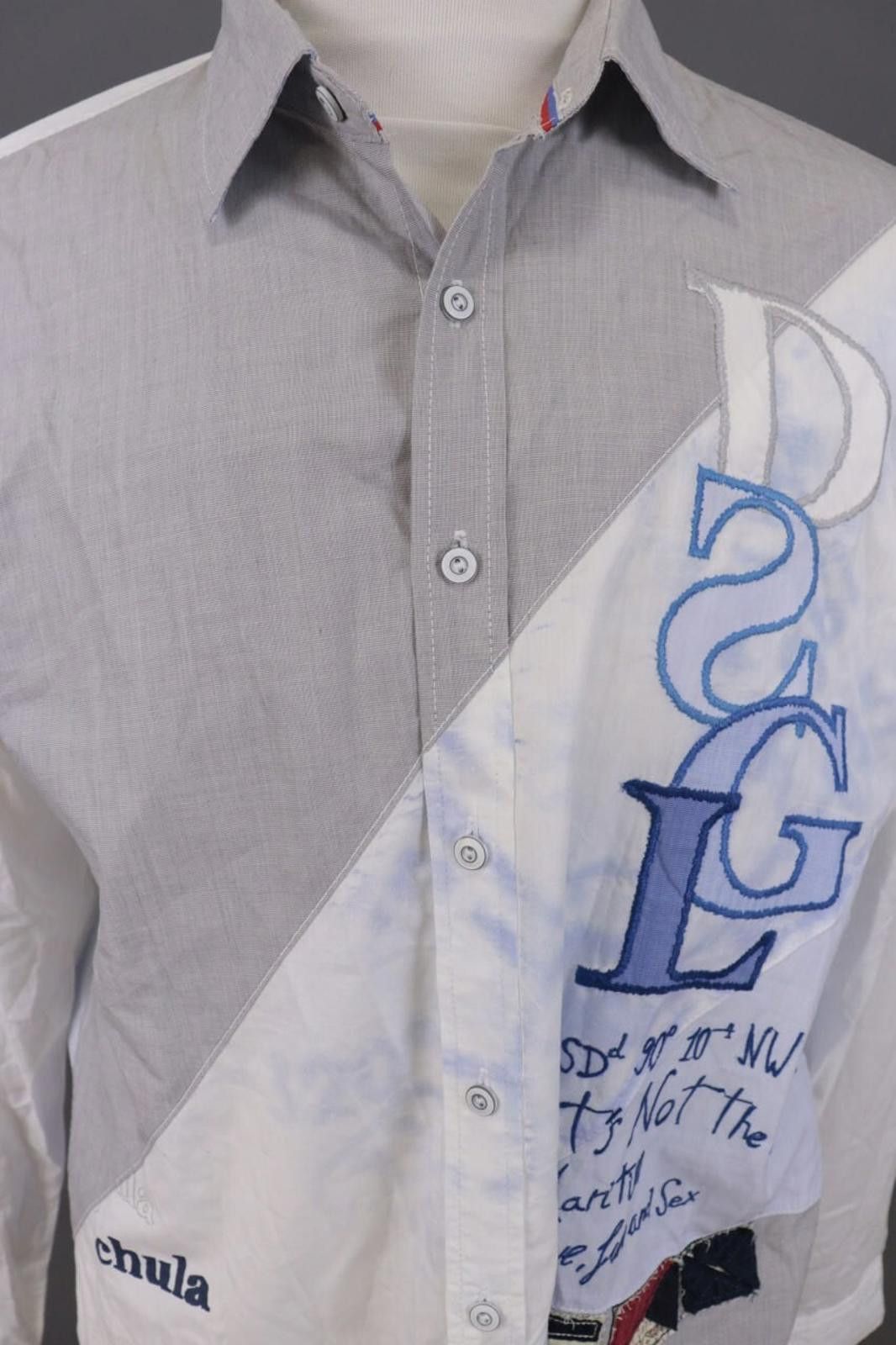 Desigual Desigual Slim Multicolor Big Logo Shirt Size XXL Size US XXL / EU 58 / 5 - 2 Thumbnail