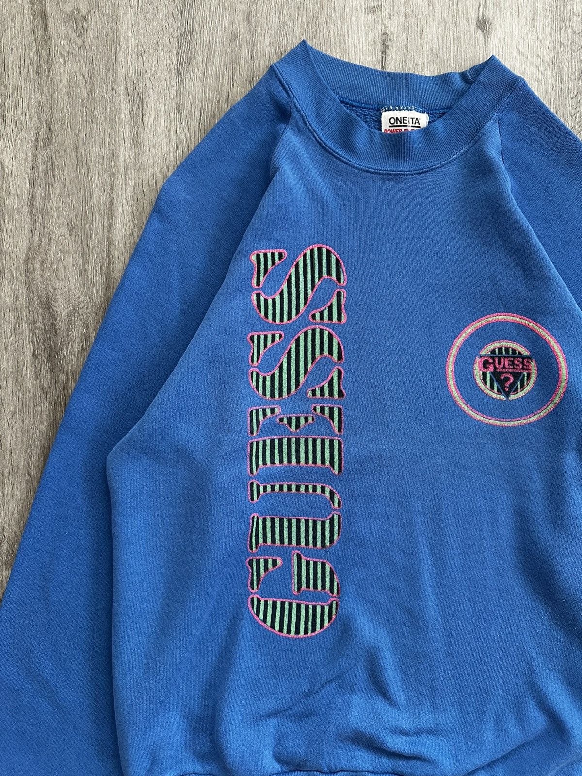 Guess × Vintage 90s Vintage Guess Jeans Sweater Size US XL / EU 56 / 4 - 2 Thumbnail