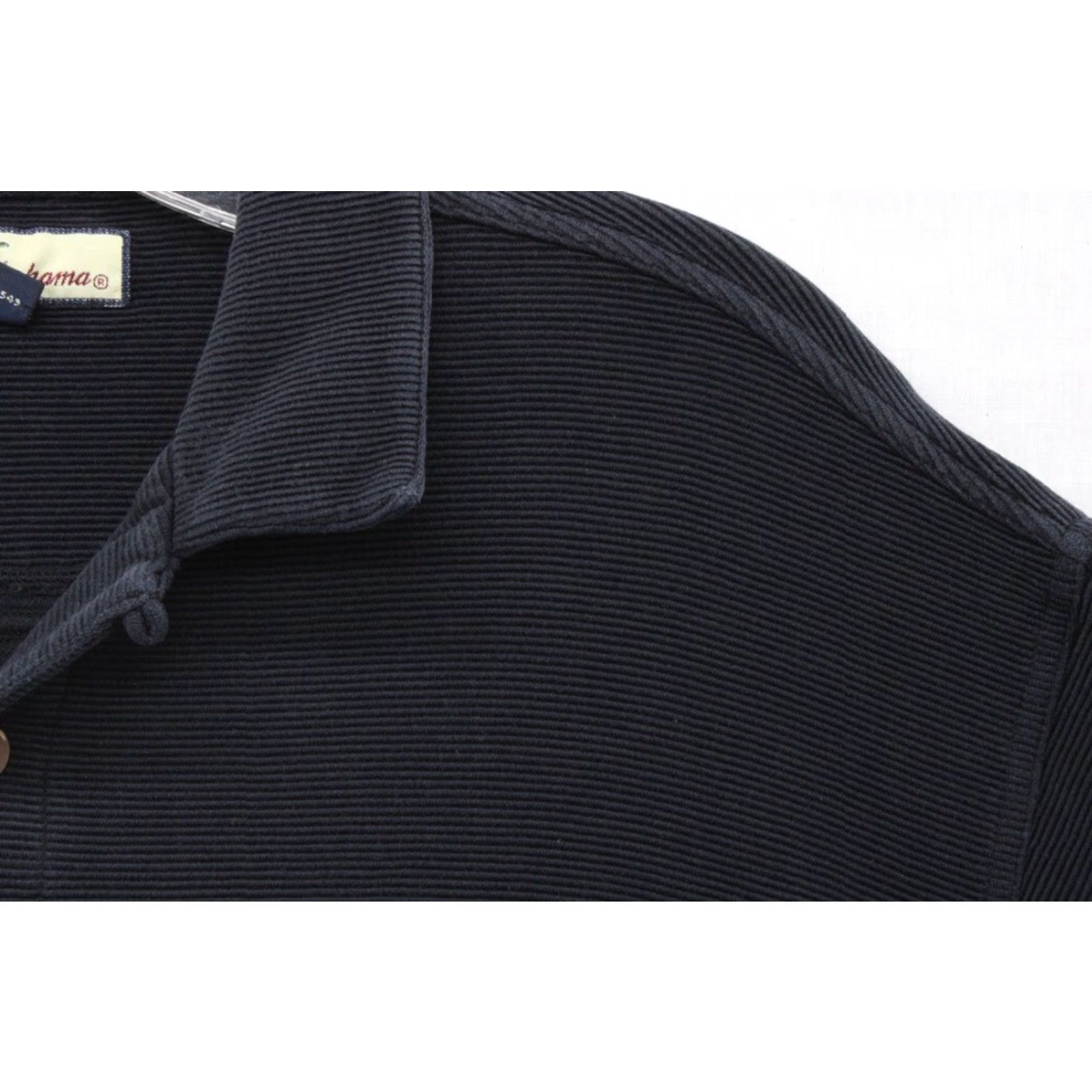 Tommy Bahama Tommy Bahama Polo Shirt Men's XL Black Ribbed Texture Vacation Hawaii Luau Ocean Polo Shirt Mens XL Black Ribbed Texture Size US XL / EU 56 / 4 - 2 Thumbnail