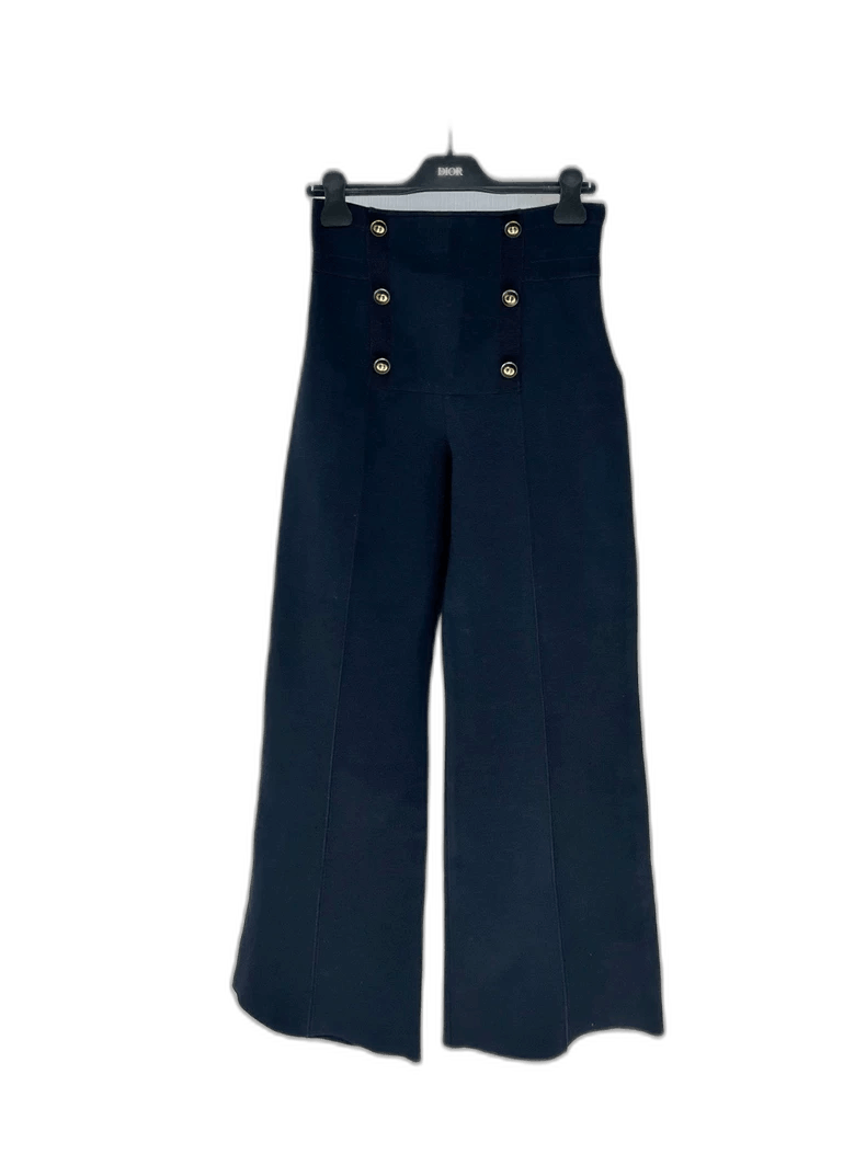 Dior High-Waisted Double-Breasted Wide-Leg Pants