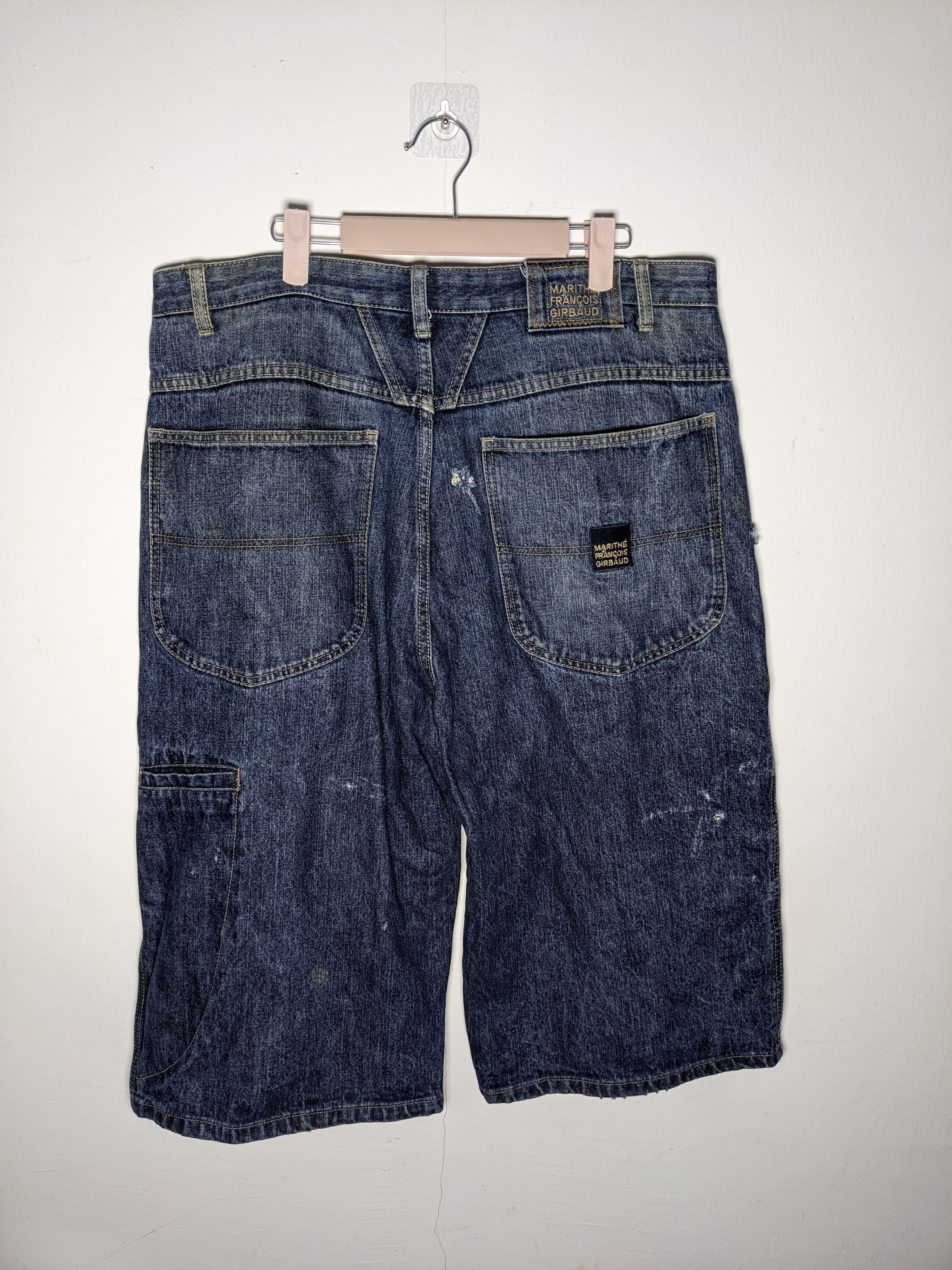 JNCO × Marithe + Francois Girbaud × Vintage Crazy Vintage Marithe Francious Girbaud Jorts Baggy Shorts Size US 36 / EU 52 - 2 Thumbnail