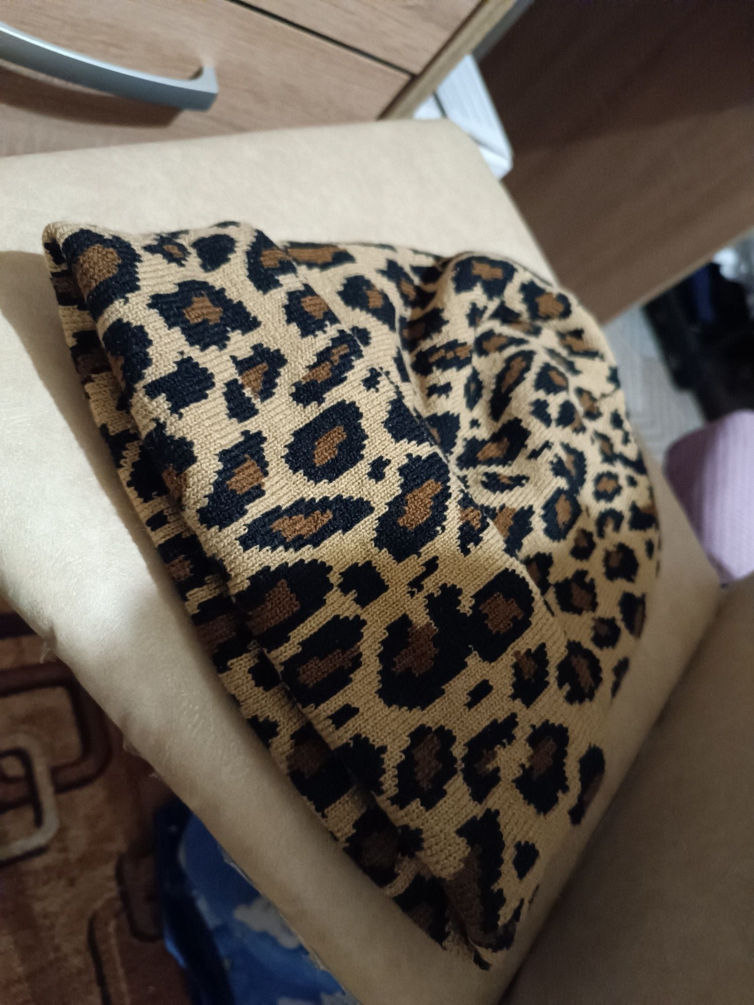 Japanese Brand × Other Leapord Warm Knitted Beanie Size ONE SIZE - 3 Thumbnail