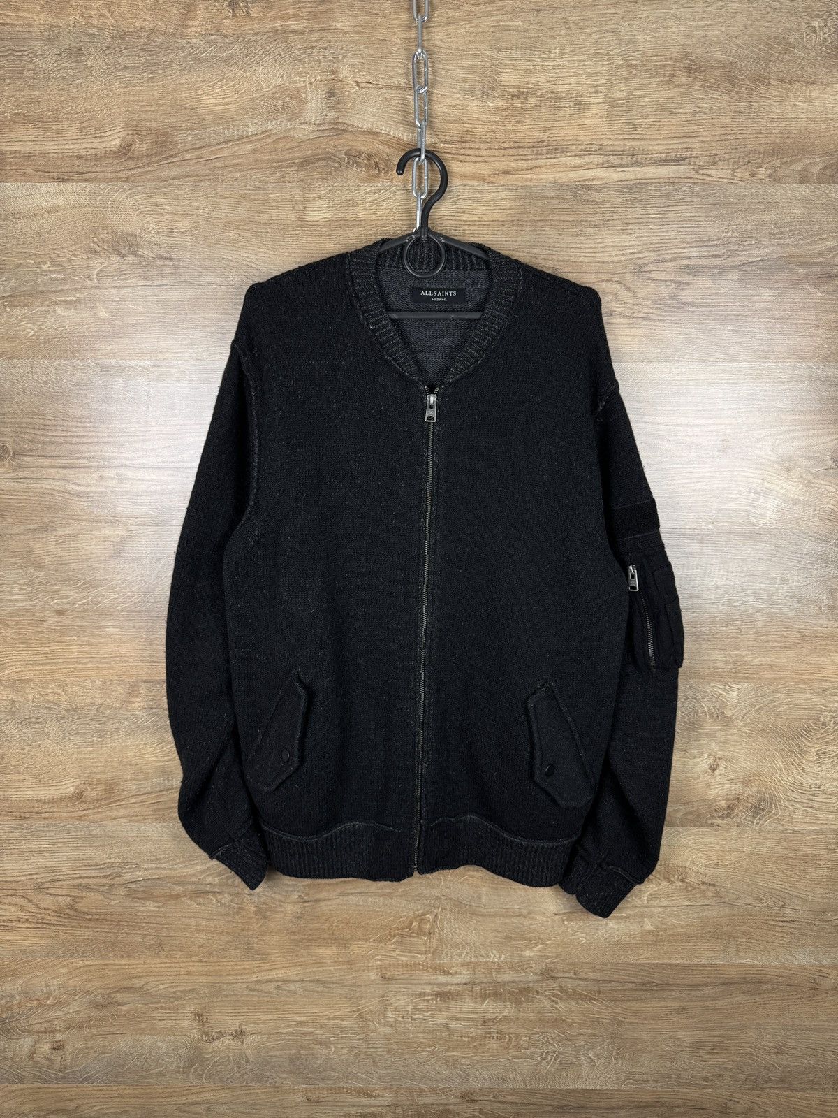 Allsaints Vintage AllSaints TATTON ZIP THROUGH jacket bombers wool Size US M / EU 48-50 / 2 - 1 Thumbnail