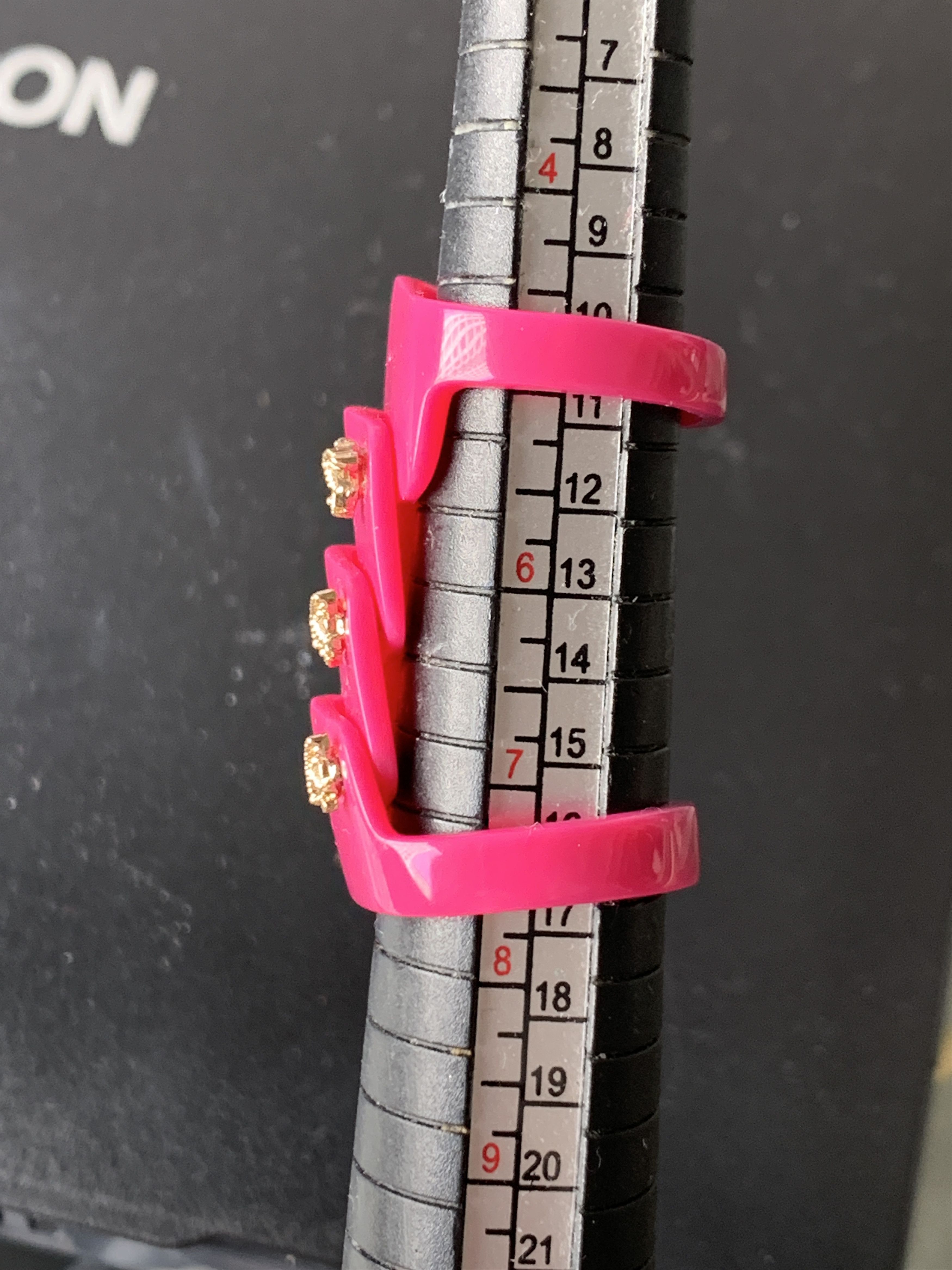 Vivienne Westwood Nana Anime M Vintage Armor Ring w/ Pink Resin Size ONE SIZE - 7 Thumbnail