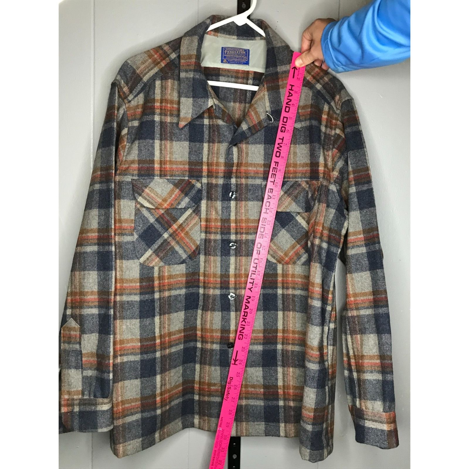 Pendleton Vintage Pendleton Plaid 100% Virgin Wool Brown Board Shirt M Size US XL / EU 56 / 4 - 7 Thumbnail