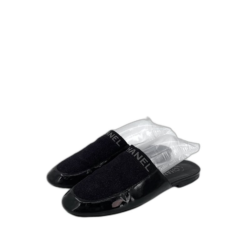 Chanel Chanel Black Leather Half Slippers Size 38 -2505 Size US 8 / EU 41 - 1 Thumbnail
