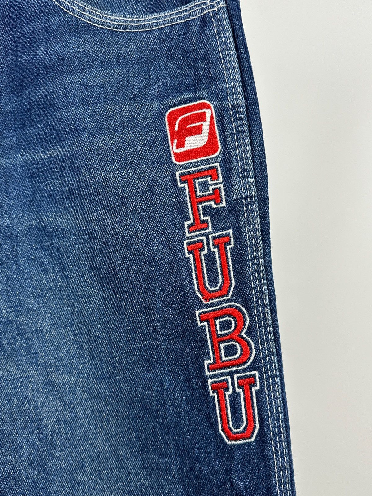 Fubu Vintage Fubu Sports Cargo Baggy Denim Pants Rap Style Size US 28 / EU 44 - 10 Thumbnail