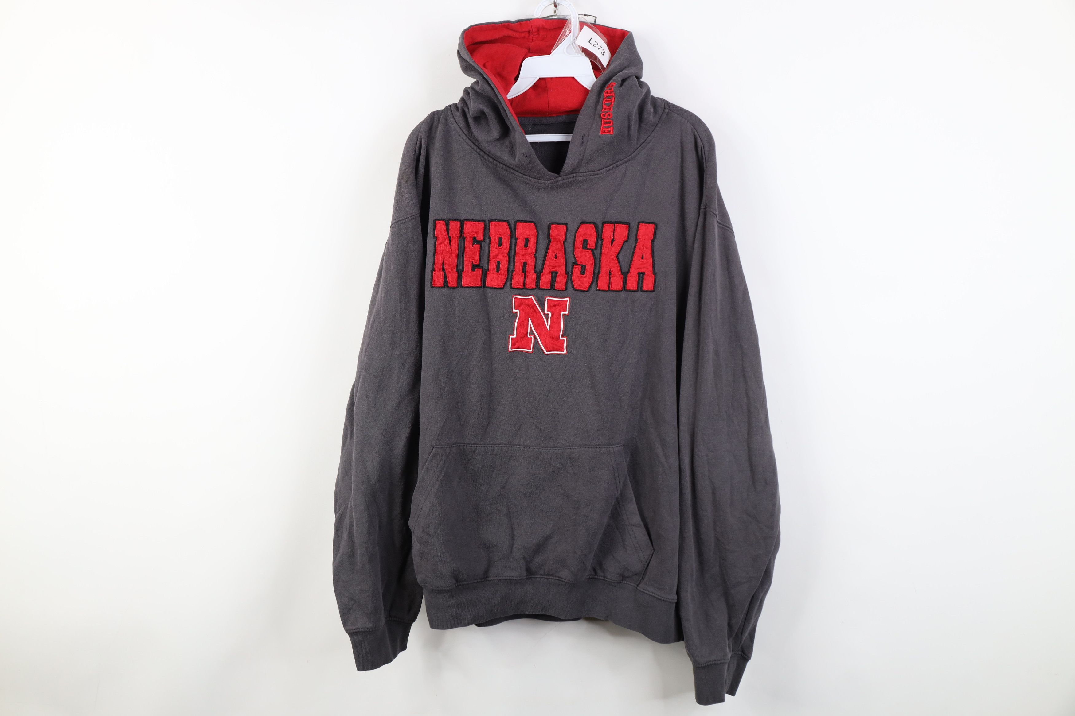 Vintage Vintage 90s Y2K University of Nebraska Hoodie Sweatshirt Size US XL / EU 56 / 4 - 1 Thumbnail