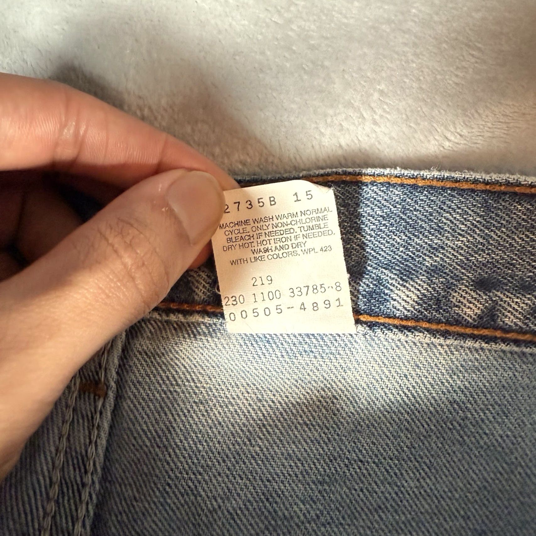 Levi's VINTAGE Levi's 505 Straight Leg Jeans Mens 36x32 Blue 90s Size US 36 / EU 52 - 7 Thumbnail