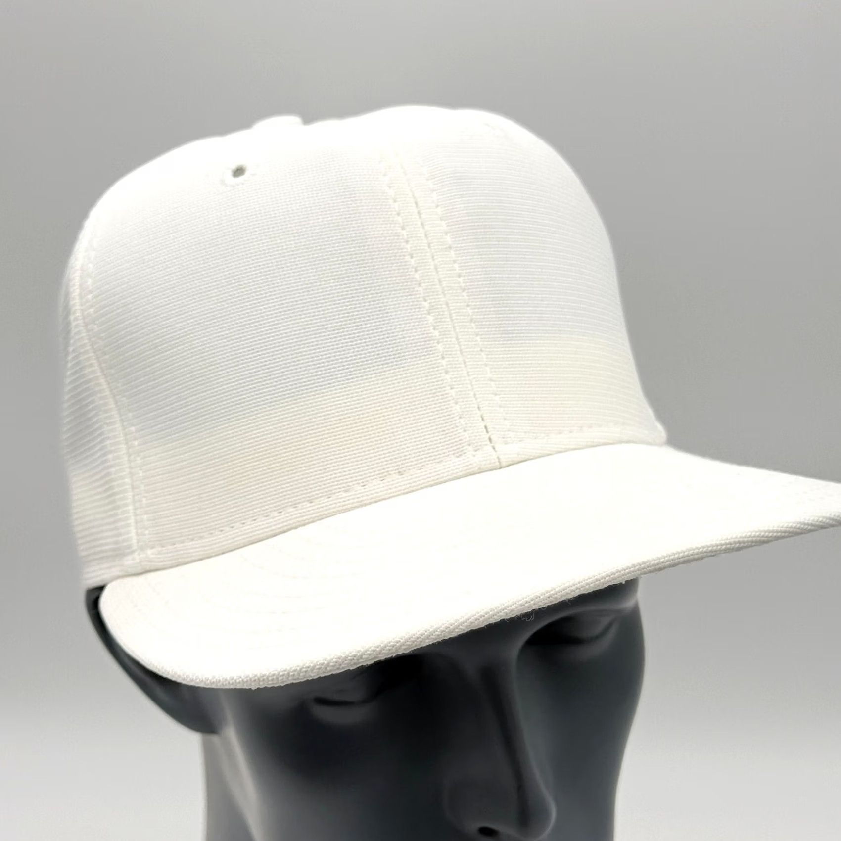 New Era VINTAGE New Era Fitted Hat Cap 7 1/8 White Pro Model Plain No Logo USA Men Cap Baseball 90s Mens Size ONE SIZE - 7 Thumbnail