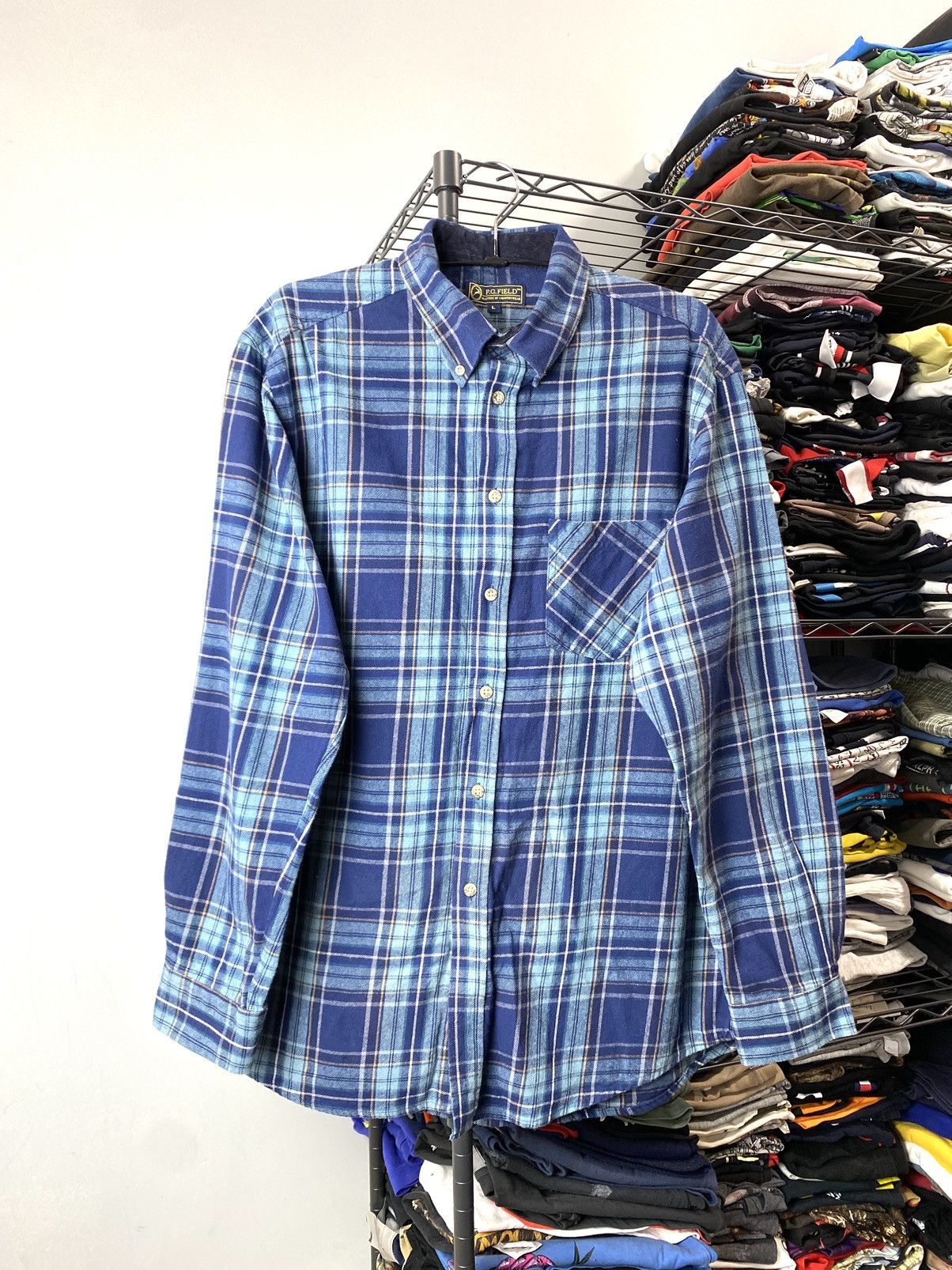 Vintage 🥶 Vintage Flannel Plaid Shirt Checkered Travis Scott Style Size US L / EU 52-54 / 3 - 1 Thumbnail