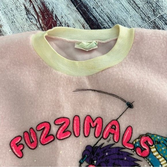 Vintage Vintage 1980 Fuzzimals Pink and Cream Sweatshirt Size M / US 6-8 / IT 42-44 - 5 Thumbnail