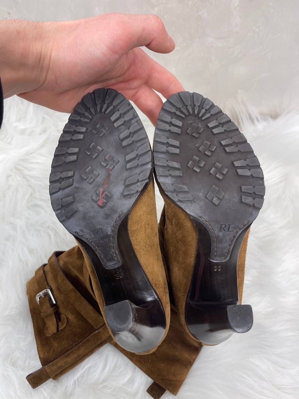 Ralph Lauren Purple Label Ralph Lauren Purple Label Suede Buckle Boots Brown Size US 6 / IT 36 - 7 Thumbnail