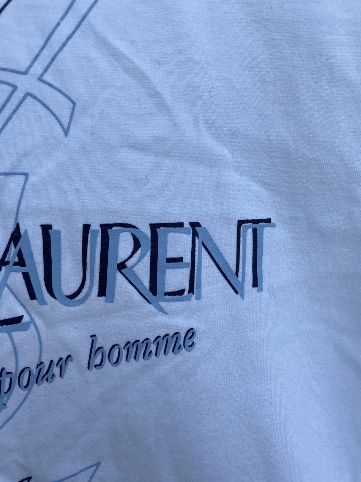 Yves Saint Laurent White YSL T-shirt Big Logo Summer YSL Shirt Size US M / EU 48-50 / 2 - 14 Thumbnail