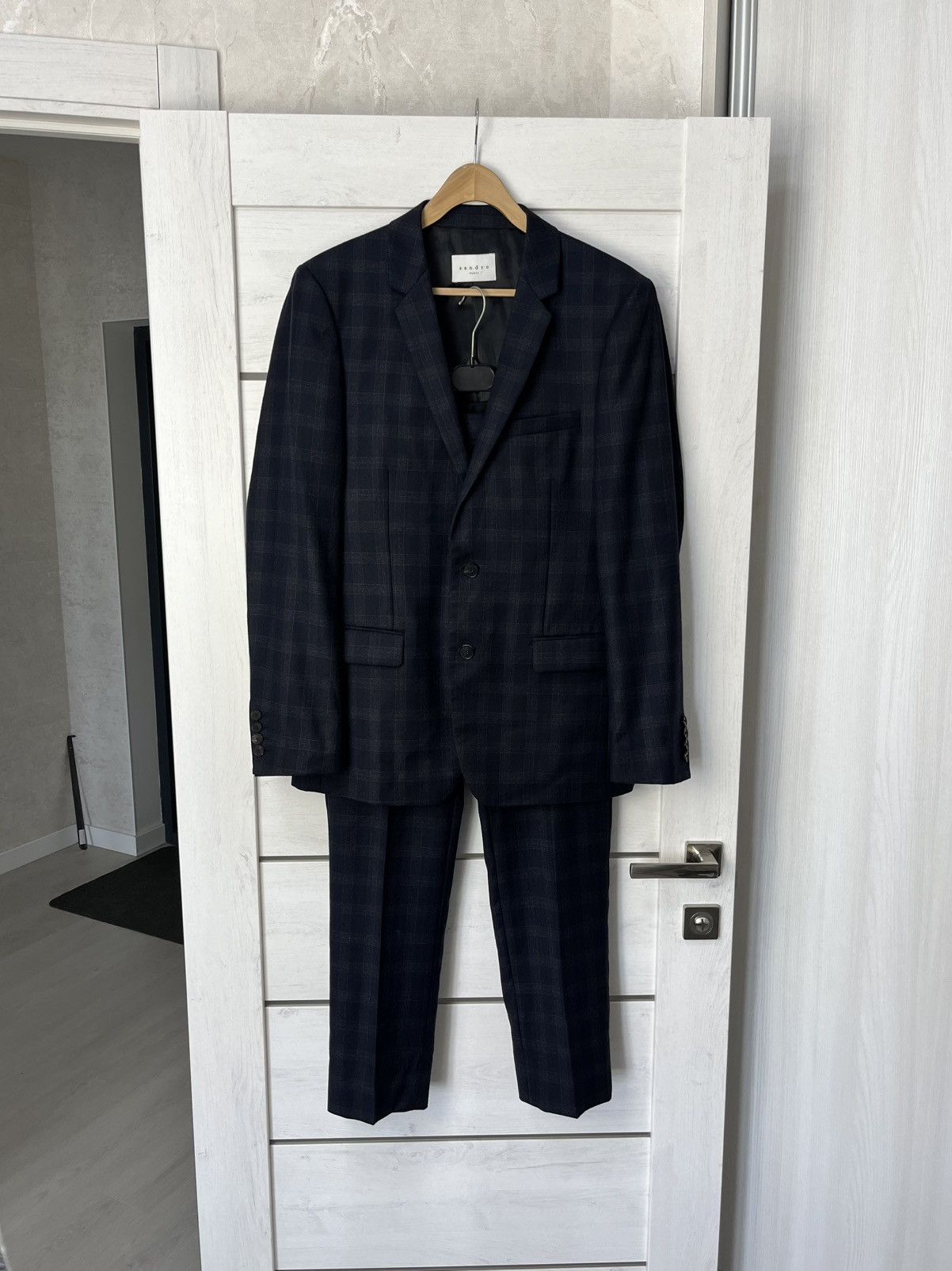 Sandro Sandro Paris Wool Suit Blazer + Trousers Size 50R - 17 Thumbnail