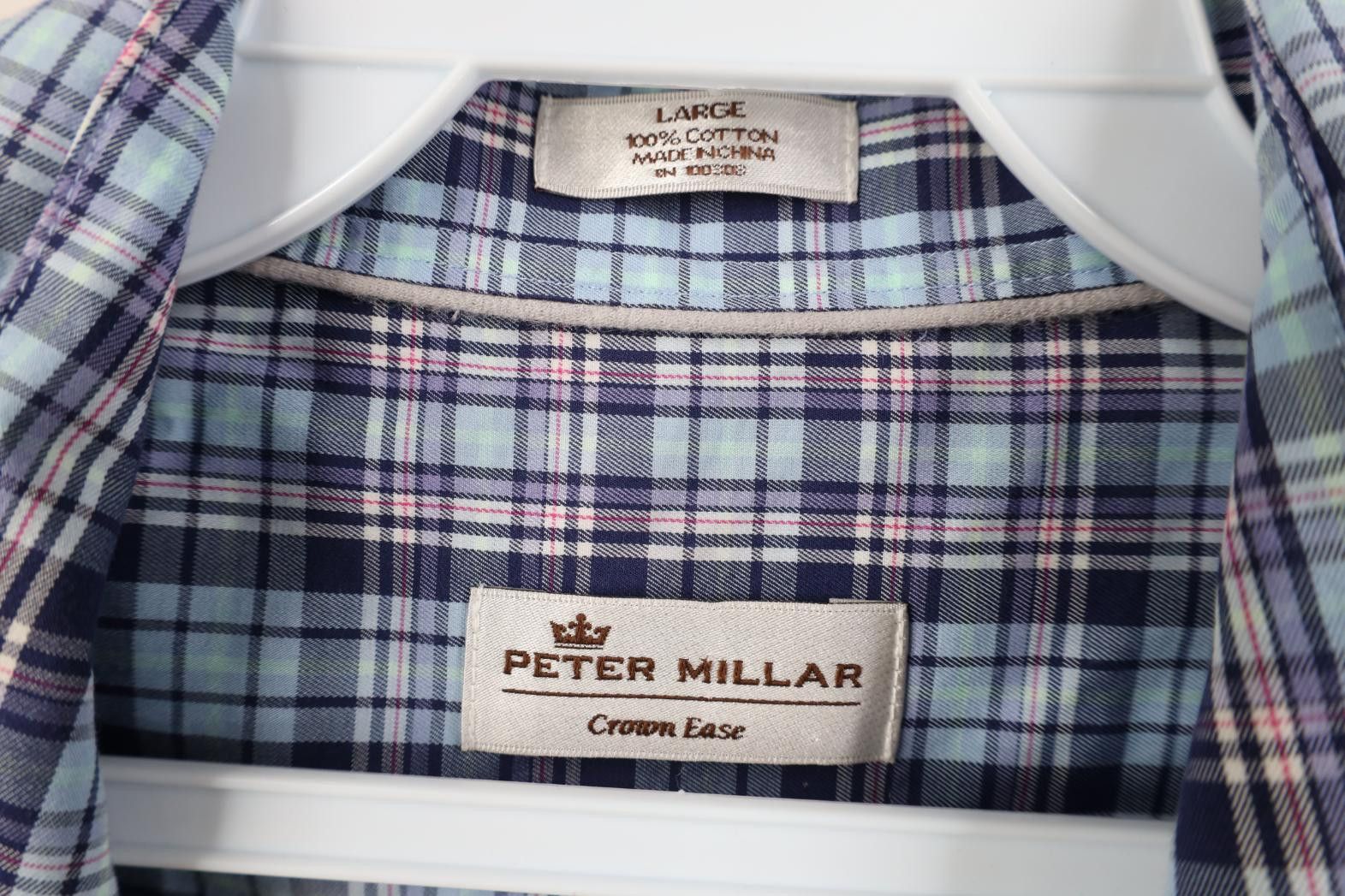 Peter Millar Peter Millar Crown Ease Flannel Collared Button Shirt Plaid Size US L / EU 52-54 / 3 - 6 Thumbnail