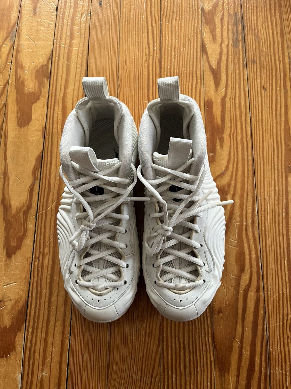 Comme des Garcons × Nike Comme Des Garcons CDG Nike Foamposite White Size US 5.5 / EU 38 - 2 Thumbnail