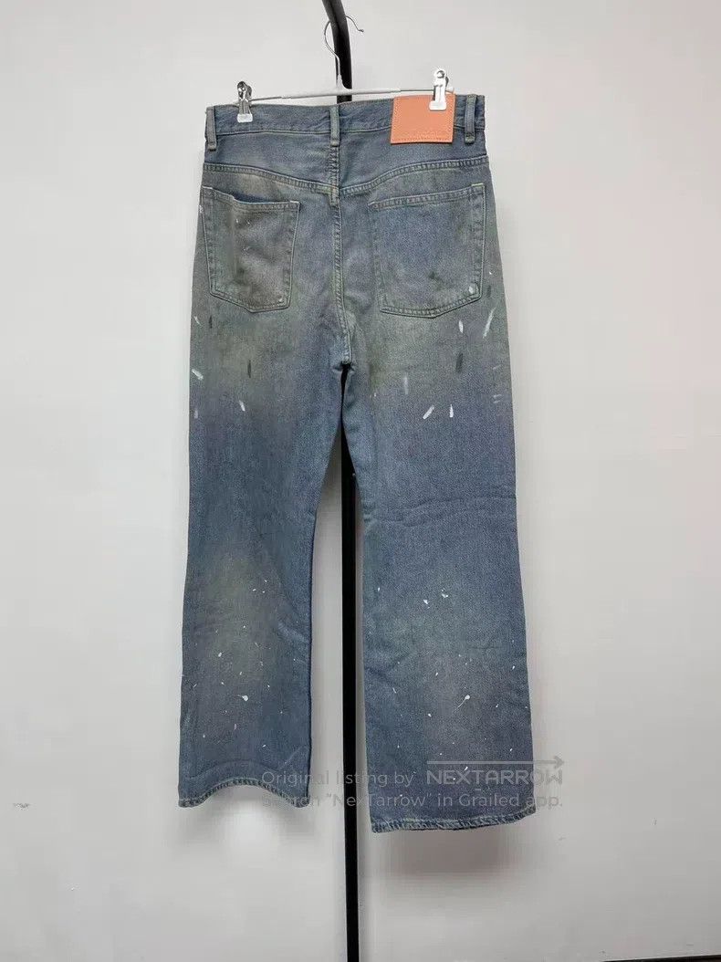 Acne Studios Acne Studios Painted Wide-Leg Mid-Waist Loose Denim Pants Size US 30 / EU 46 - 2 Thumbnail
