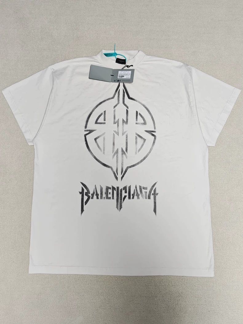 Balenciaga Balenciaga 23fw Bitcoin mud dyed vintage short sleeved T-sh Size US M / EU 48-50 / 2 - 1 Thumbnail