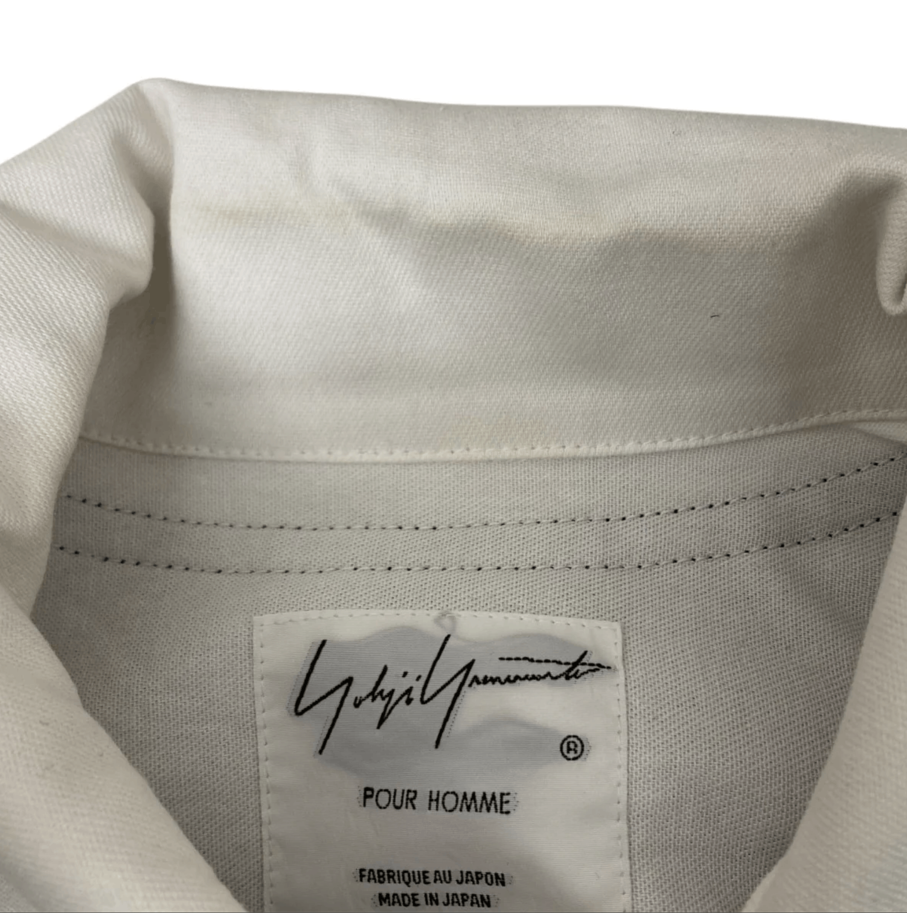 Yohji Yamamoto Yohji Yamamoto Pour Homme - Black White Long Shirt Size US M / EU 48-50 / 2 - 4 Thumbnail