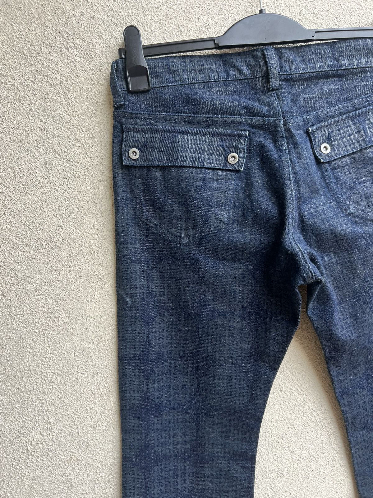 Vintage St. Anton Japan All Print Coated Waxed Denim Bootcut Jeans Size US 30 / EU 46 - 13 Thumbnail