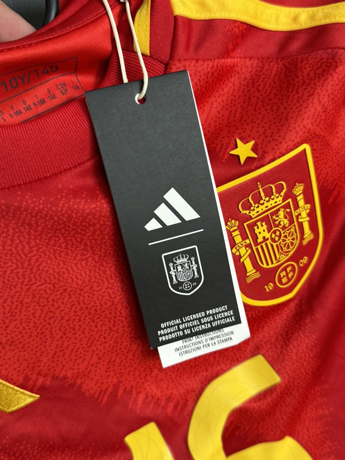 Adidas KIDS New Spain 24/25 Home Rodri Football Jersey T-Shirt Size US XS / EU 42 / 0 - 11 Thumbnail