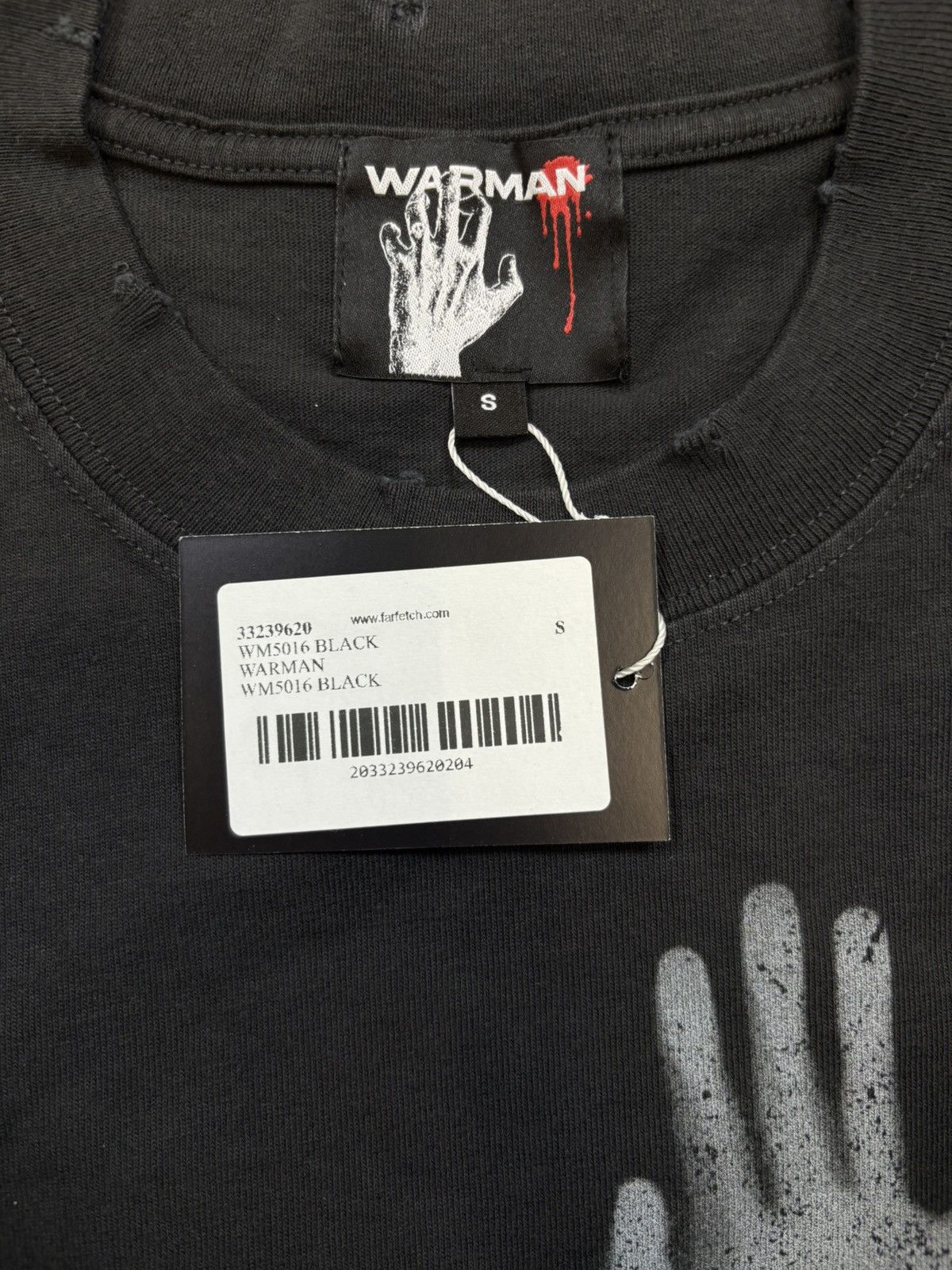 Vintage WARMAN SPREAD LEGS GRAPHIC TEE, WASHED BLACK Size US S / EU 44-46 / 1 - 10 Thumbnail