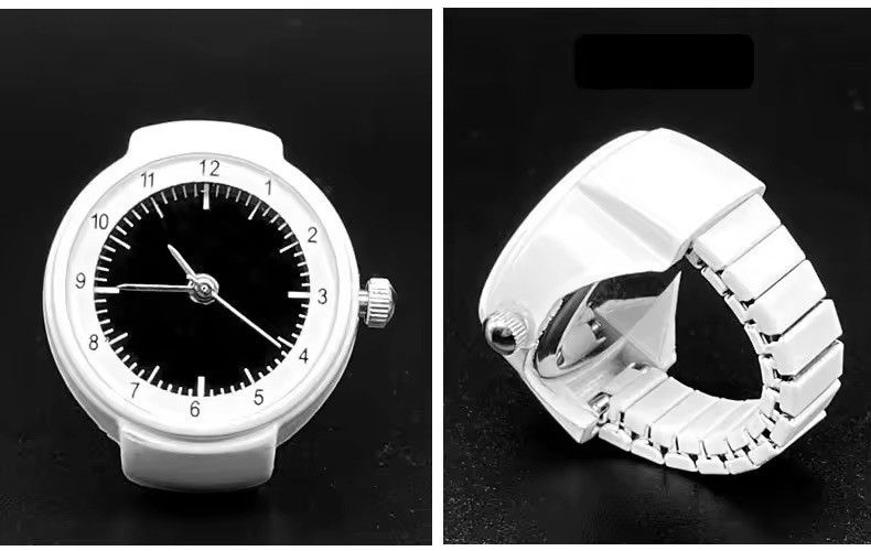 VIBE 💍 Vintage Style Ring Watch | Oval Face Analog Size ONE SIZE - 2 Thumbnail