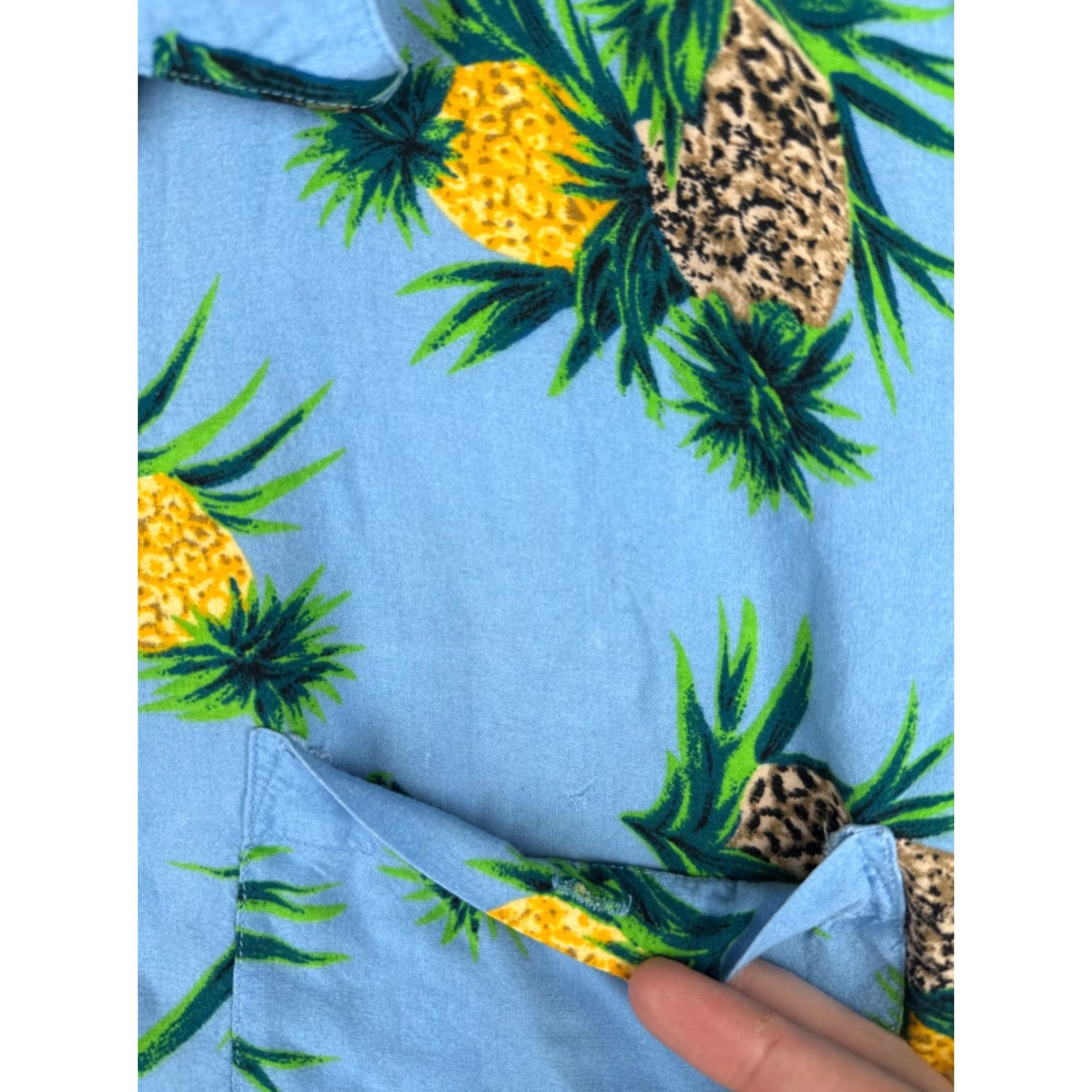 Vintage Puritan Hawaiian Shirt Mens XL Blue Floral All Over Print Button-Up 100% Rayon Size US XL / EU 56 / 4 - 7 Thumbnail