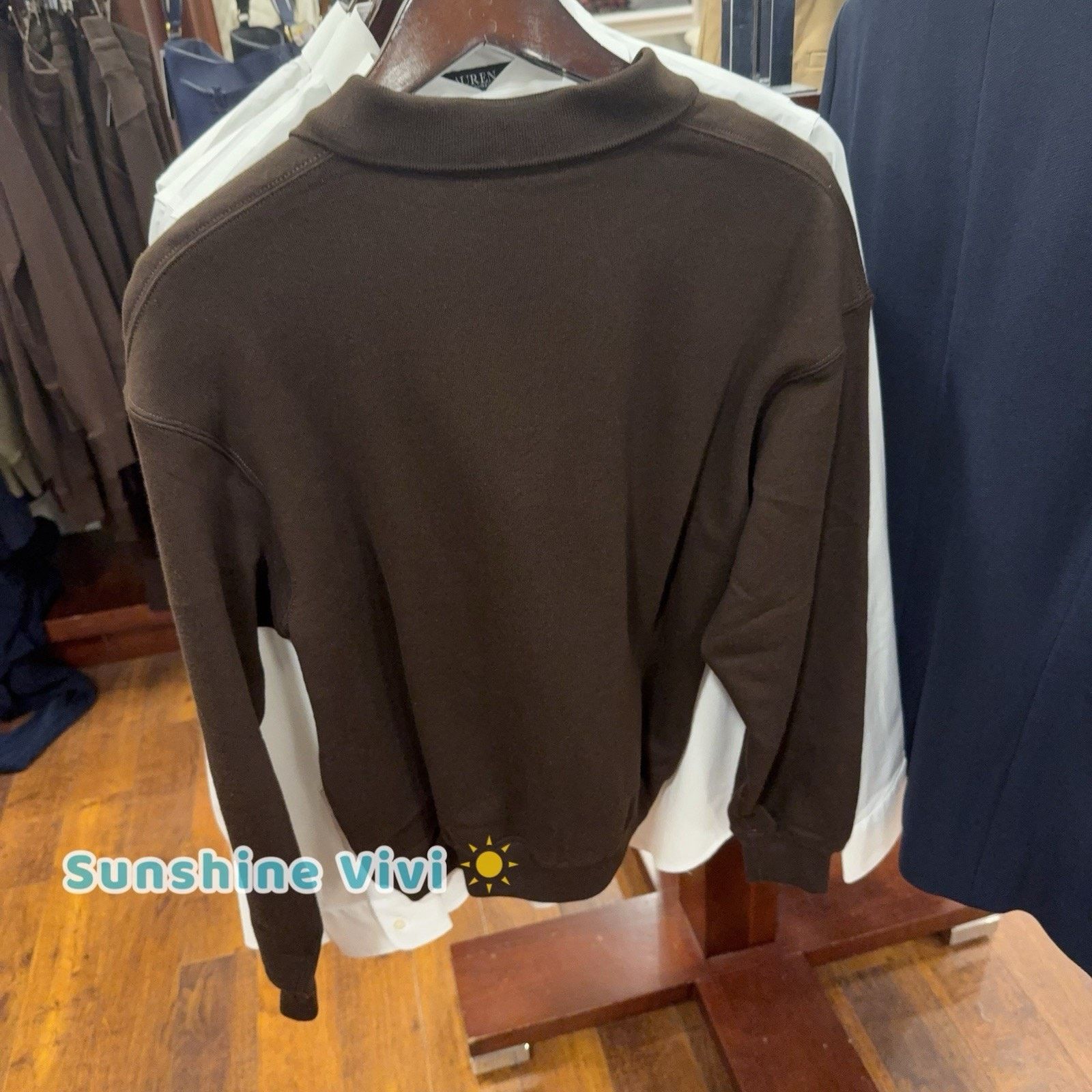 Polo Ralph Lauren NWT Ralph Lauren Woman Fleece Long-Sleeve Sweatshirt Brown Size US S / EU 44-46 / 1 - 3 Thumbnail