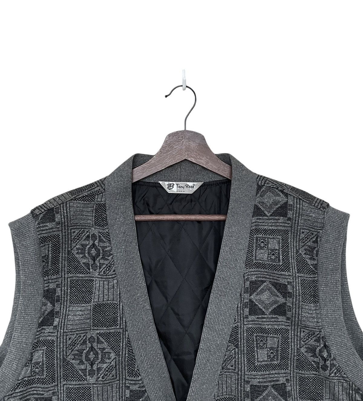 Yohji Yamamoto Vintage Japanese Brand Troy Bros Knitwear Vest 1990s Size US XL / EU 56 / 4 - 3 Thumbnail