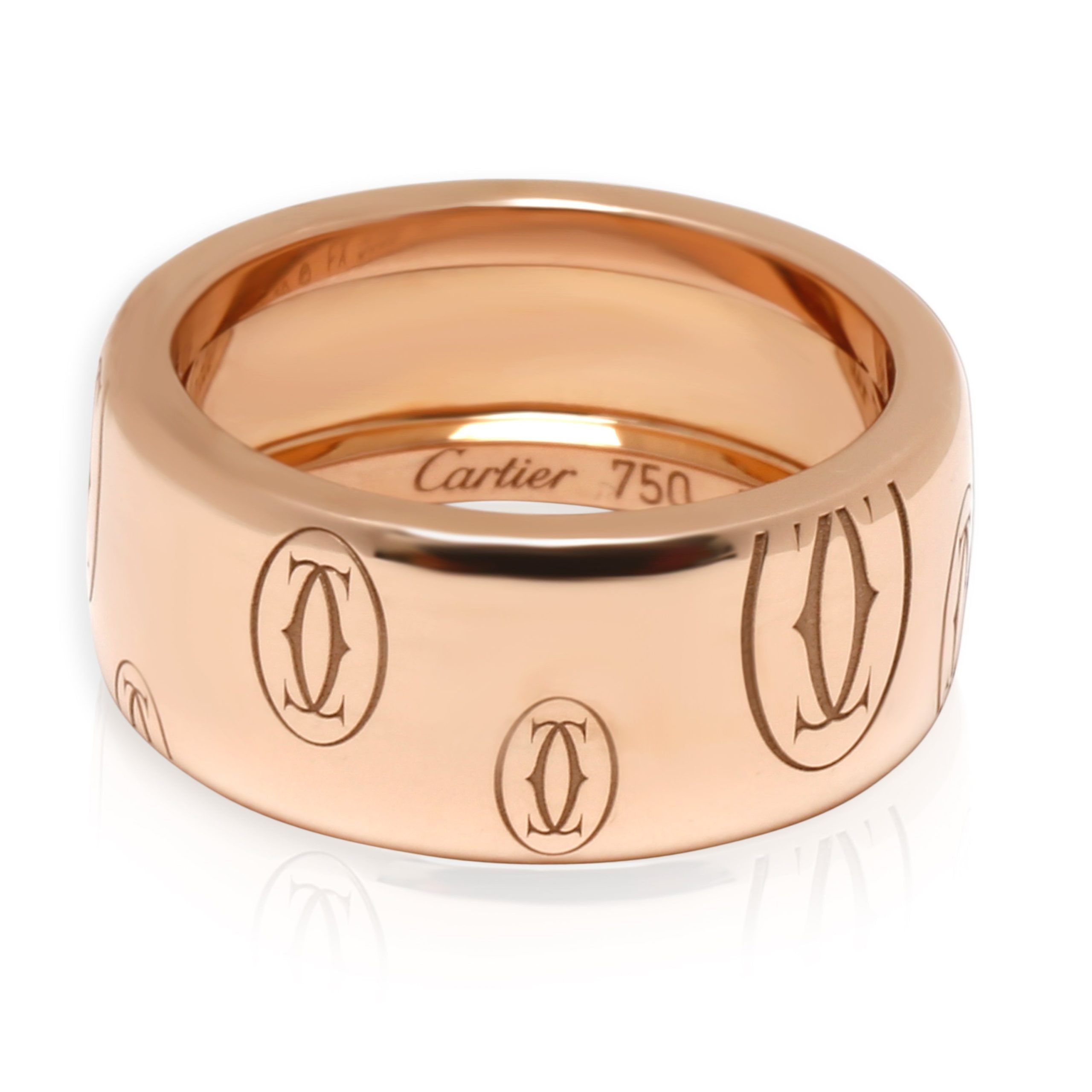 image of Cartier Logo De Cartier Band In 18Kt Rose Gold, Women's