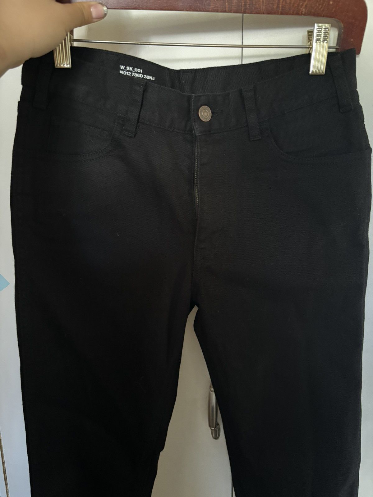 Celine Celine Pure Black Skinny Denim Size US 29 - 7 Thumbnail