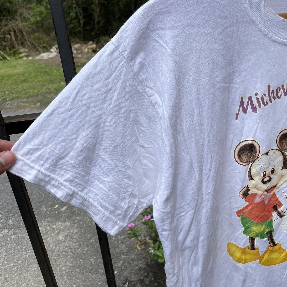 🔥Vintage 90s Mickey And Minnie Mouse Iron On Promo Tee