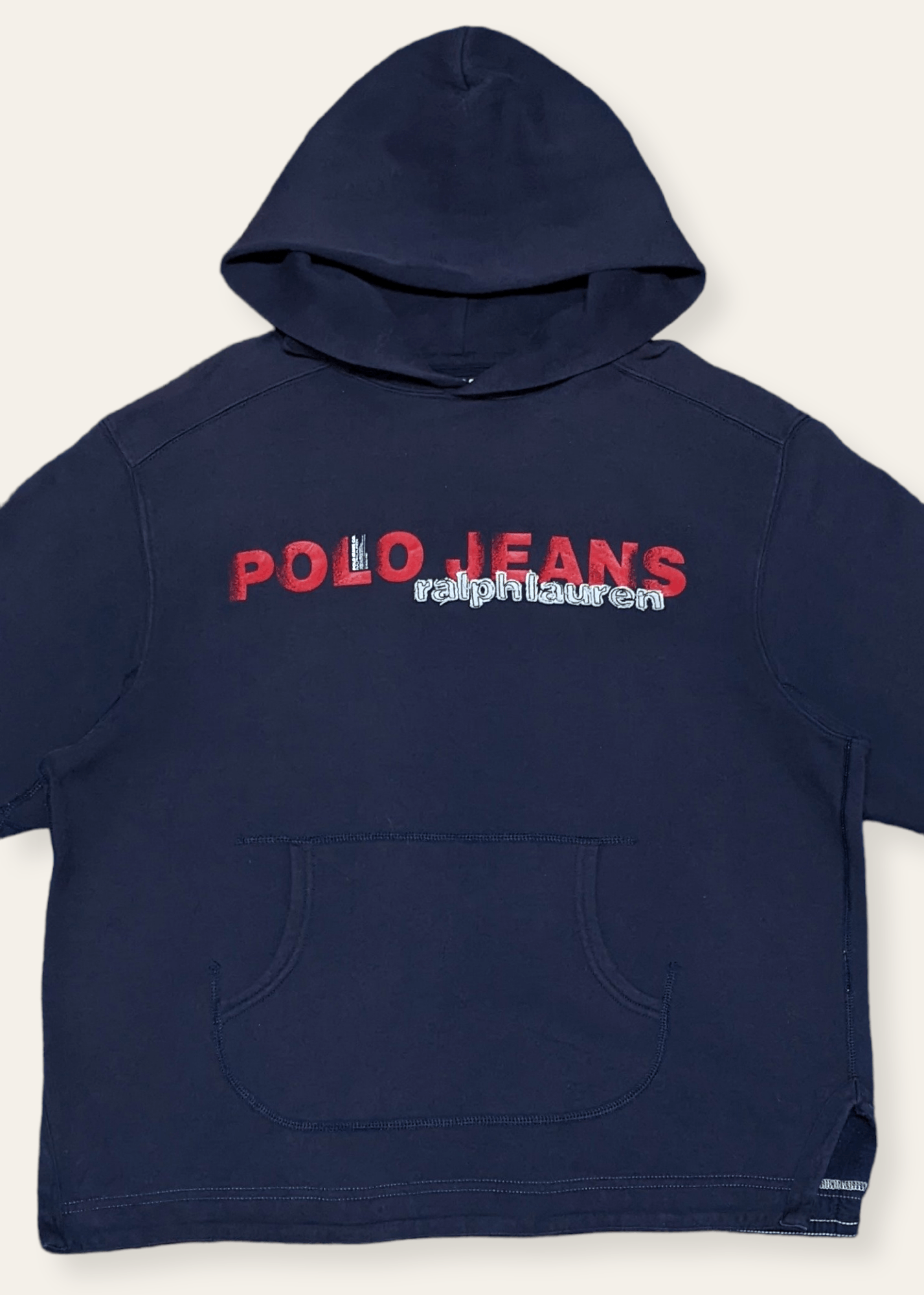 Polo Ralph Lauren × Ralph Lauren Sport × Vintage Vintage Polo Jeans Spellout Military Pullover Hoodie Size US S / EU 44-46 / 1 - 4 Thumbnail