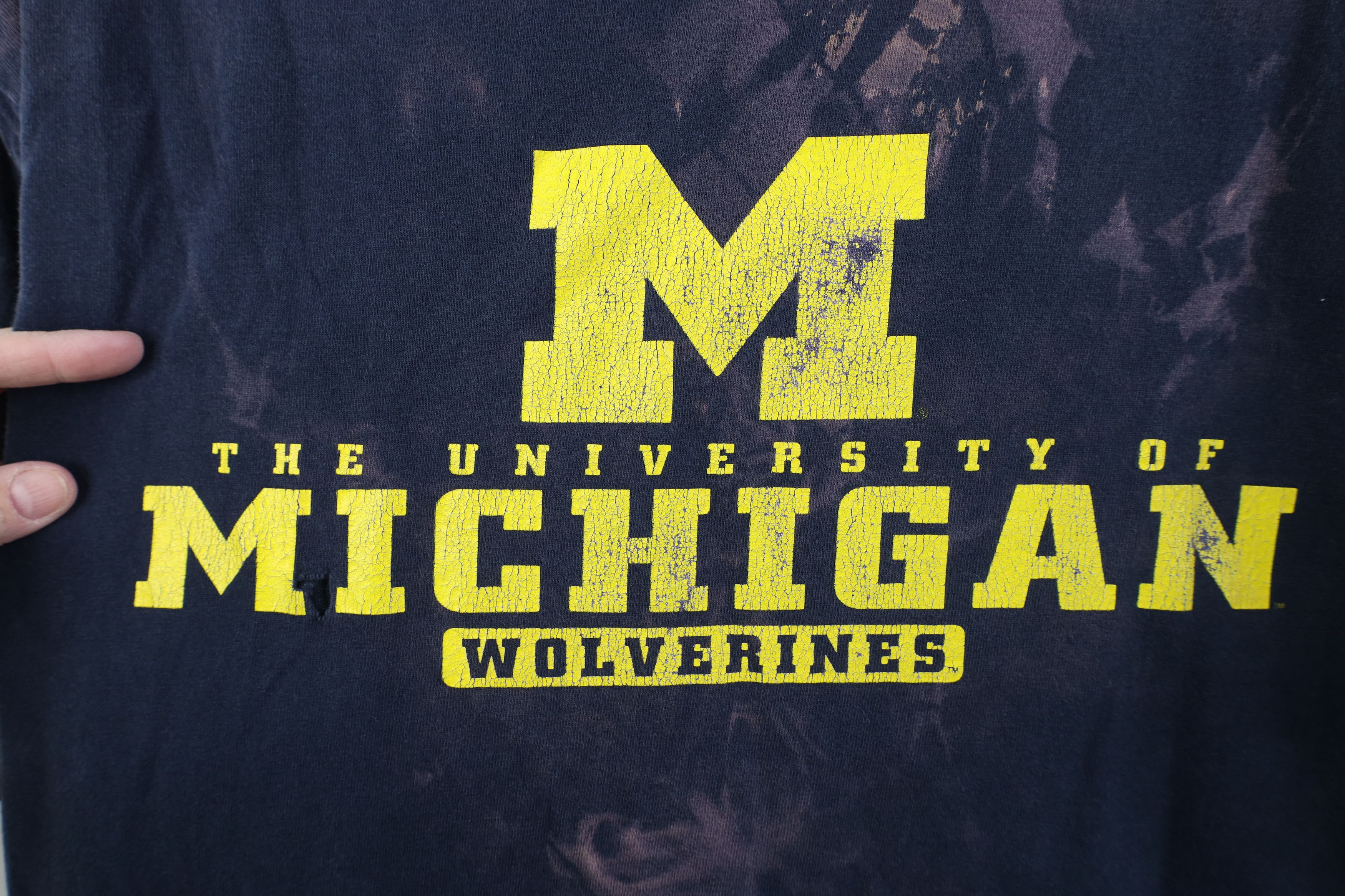 Vintage Vintage Acid Wash University of Michigan Wolverines T-Shirt Size US XL / EU 56 / 4 - 5 Thumbnail