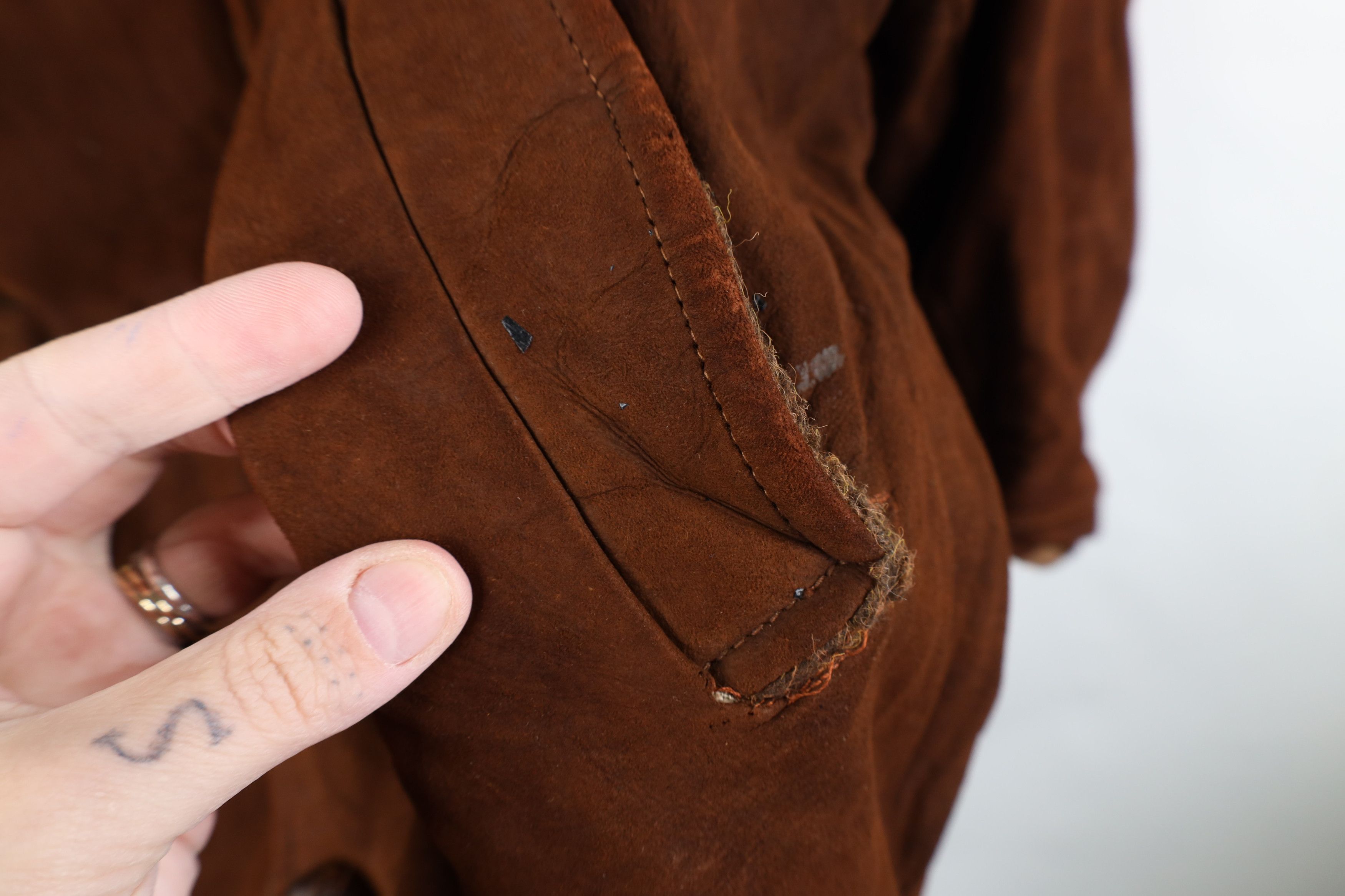 Vintage Vintage 50s McGregor Suede Leather Rancher Jacket Coat USA Size US XL / EU 56 / 4 - 7 Thumbnail