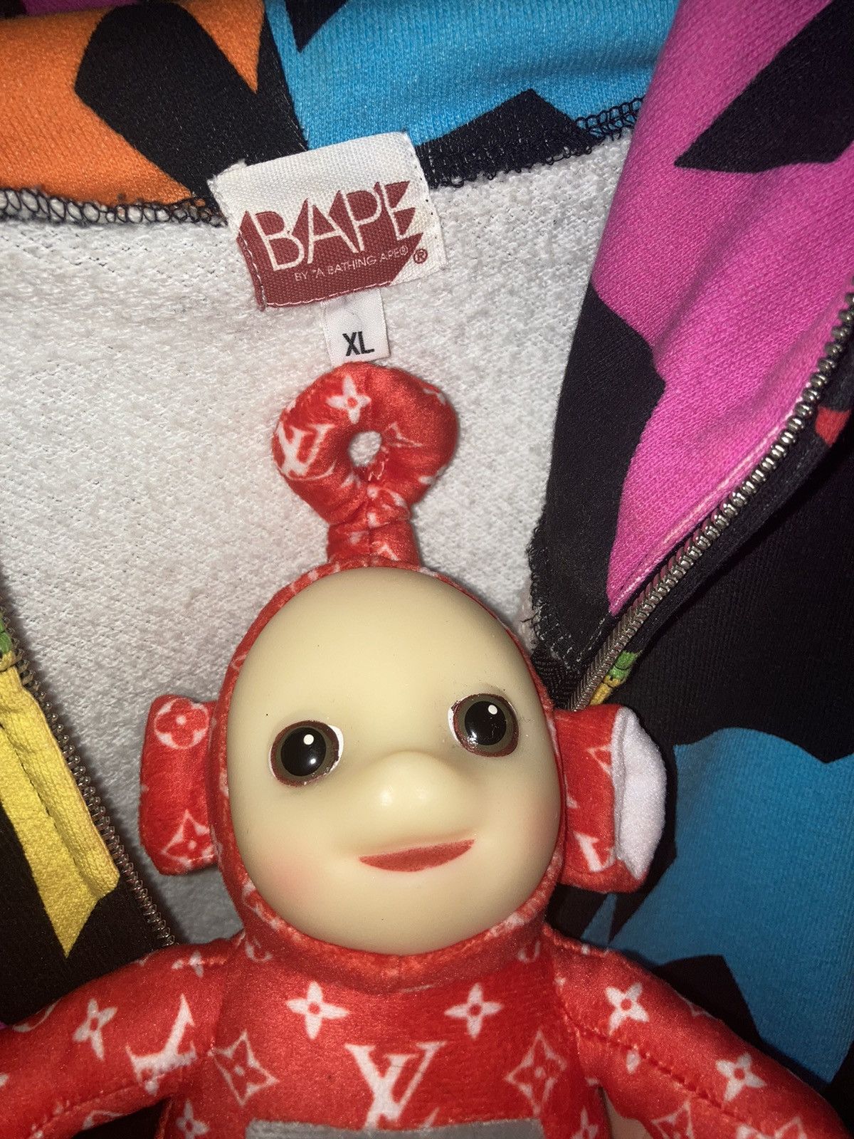 Bape × Vintage Sta Pattern Full Zip Hoodie Size US XL / EU 56 / 4 - 9 Thumbnail