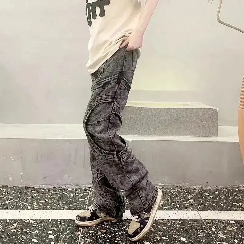 Japanese Brand Cyber Y2K Fashion Baggy Pleated Stacked Jeans Size US 30 / EU 46 - 3 Thumbnail