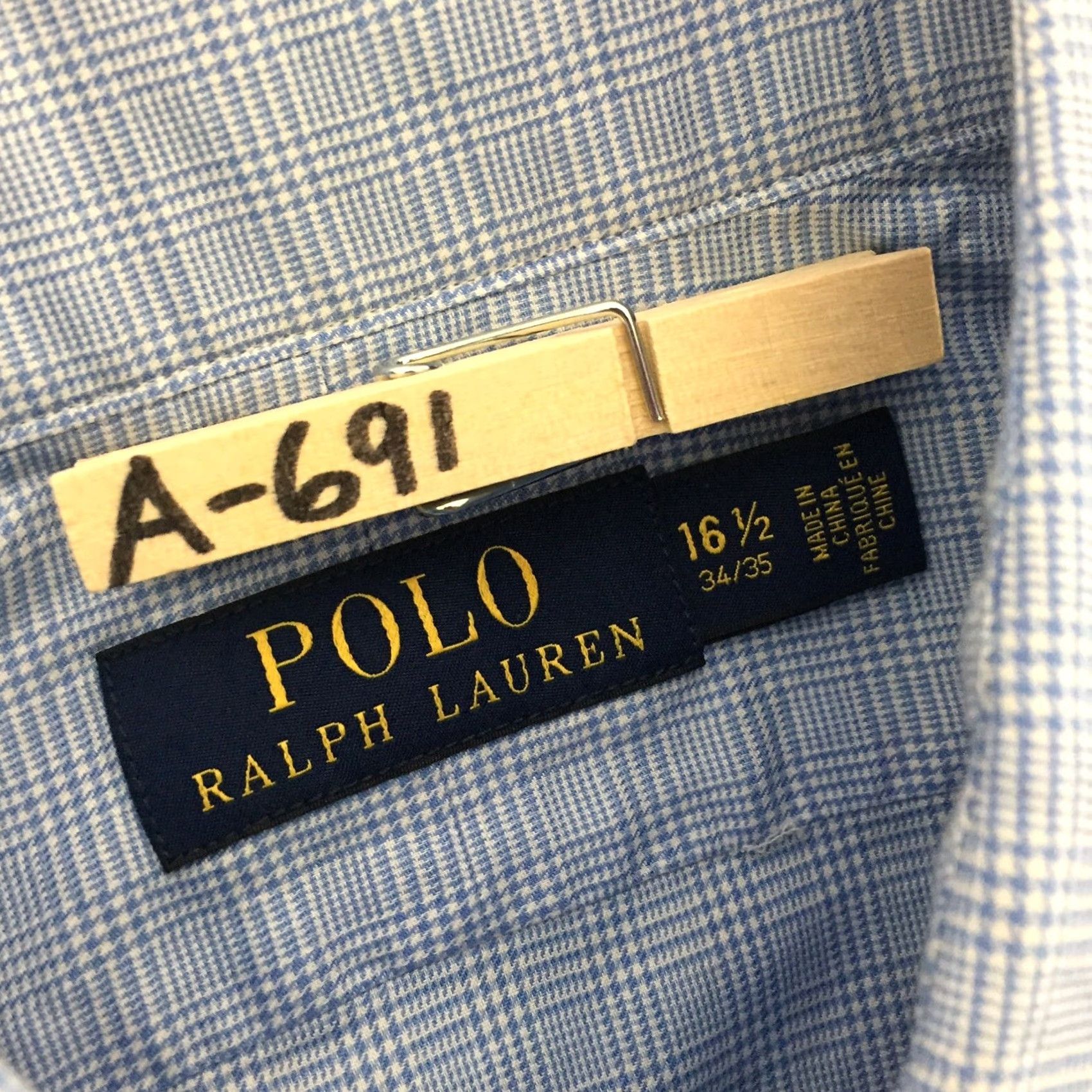 Polo Ralph Lauren Polo Ralph Lauren Shirt Mens 16.5 Blue Plaid Long Sleeve Button-Up Regular Size Shirt Mens Geared Button-Front Cotton Plaid 16.5 Blue Mens Size US XL / EU 56 / 4 - 7 Thumbnail