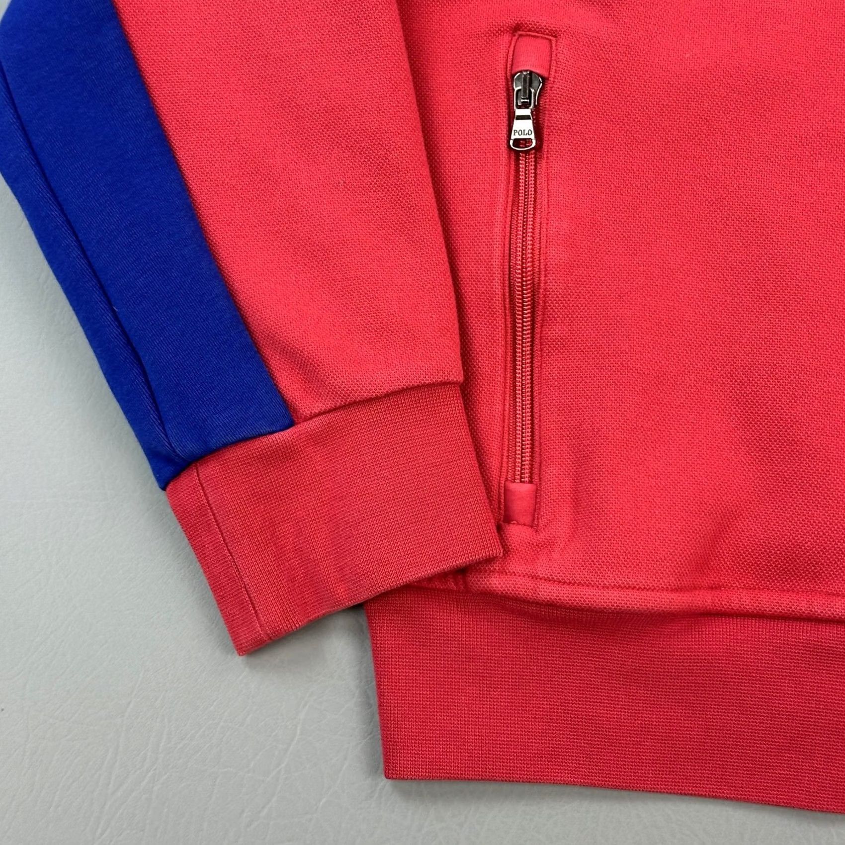 Polo Ralph Lauren Polo Ralph Lauren Double-knit Track Jacket Mens Small Coral Colorblock Full Zip Size US S / EU 44-46 / 1 - 3 Thumbnail